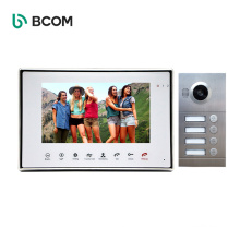 4 apartment Video door phone in 2wire system support 170 degree angle view
